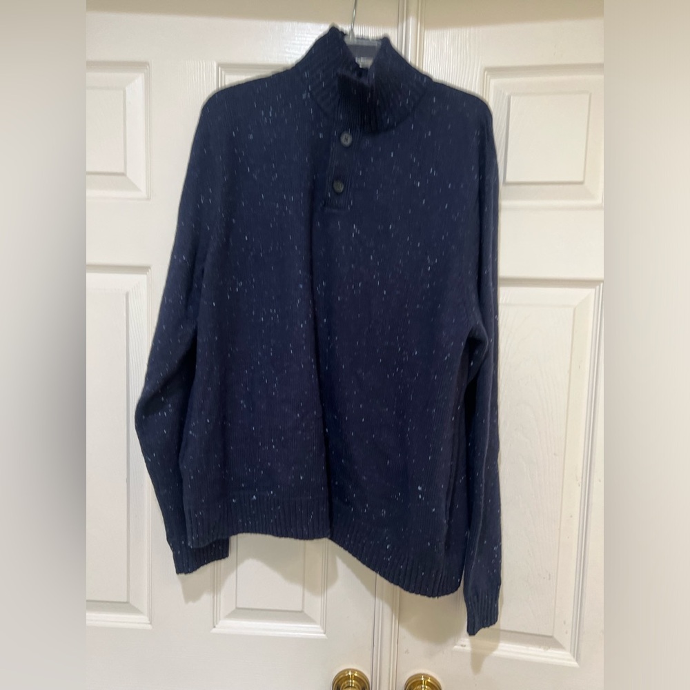 Lucky Brand Long Sleeve Mock Neck Sweater Mens XL Preppy Office Casual Winter